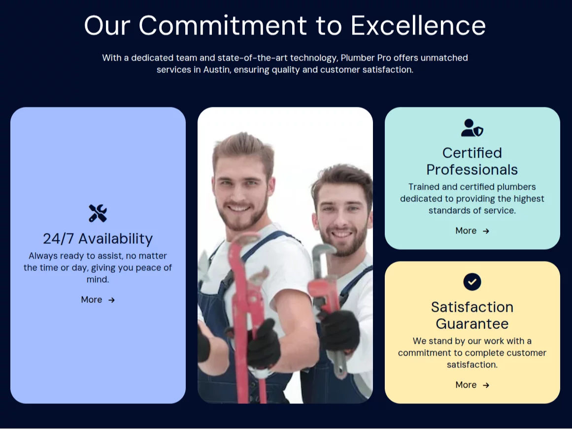 Gallery showcasing vibrant images of plumbing businesses thriving with online marketing.